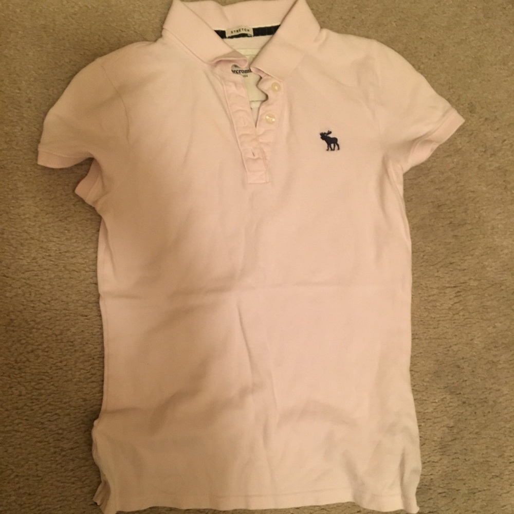 Pink Abercrombie and Fitch polo